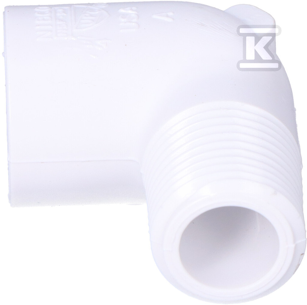 Коліно зовнішнє з різьбою KW/GZ PVC 1/2 - 410-005