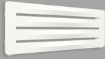 Radiateur décoratif AERO H 325/900, puissance thermique (75/65/20) : 290W, entraxe : 50mm, type de raccordement : YP, couleur : blanc RAL9016, dimensions [mm] : H=325, L=900, P=45
