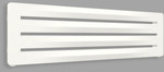 Radiateur décoratif AERO H 325/1200, puissance thermique (75/65/20) : 388W, entraxe : 50mm, type de raccordement : YP, couleur : blanc RAL9016, dimensions [mm] : H=325, L=1200, P=45