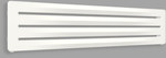 Radiateur décoratif AERO H 325/1500, puissance thermique (75/65/20) : 485W, entraxe : 50mm, type de raccordement : YP, couleur : blanc RAL9016, dimensions [mm] : H=325, L=1500, P=45