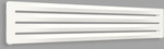 Radiateur décoratif AERO H 325/1800, puissance thermique (75/65/20) : 582W, entraxe : 50mm, type de raccordement : YL, couleur : blanc RAL9016, dimensions [mm] : H=325, L=1800, P=45