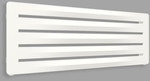 Radiateur décoratif AERO H 410/1200, puissance thermique (75/65/20) : 480W, entraxe : 50mm, type de raccordement : YL, couleur : blanc RAL9016, dimensions [mm] : H=410, L=1200, P=45