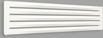 Radiateur décoratif AERO H 410/1800, puissance thermique (75/65/20) : 720W, entraxe : 50mm, type de raccordement : YL, couleur : blanc RAL9016, dimensions [mm] : H=410, L=1800, P=45