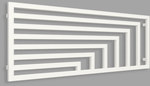 Radiateur décoratif ANGUS H 600/1620, puissance thermique (75/65/20) : 879W, entraxe : 50mm, type de raccordement : YP, couleur : blanc RAL9016, dimensions [mm] : H=600, L=1620, P=40