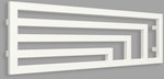 Radiateur décoratif ANGUS H 360/1140, puissance thermique (75/65/20) : 411W, entraxe : 50mm, type de raccordement : YL, couleur : blanc RAL9016, dimensions [mm] : H=360, L=1140, P=40