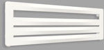Dekorativer Heizkörper AERO HG 370/1200, Heizleistung (75/65/20): 388W, Achsabstand: 50mm, Anschlussart: ZX, Farbe: Weiß RAL9016, Abmessungen [mm]: H=370, L=1200, D=45