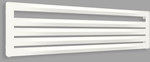 Dekorativer Heizkörper AERO HG 455/1800, Heizleistung (75/65/20): 720 W, Achsabstand: 50 mm, Anschlussart: ZX, Farbe: Weiß RAL9016, Abmessungen [mm]: H=455, L=1800, D=45