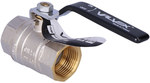 Nickel-plated ball valve with a gland and a steel lever (DSt) (version N-N) TRYTON 1 "