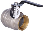 Nickel-plated ball valve with a gland and a steel lever (DSt) (version N-N) TRYTON 2 "