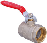 Nickel-plated ball valve with a gland and steel lever (DSt) (N-N version) ONYX 1 1/2"