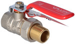 Nickel-plated ball valve with a gland with half union and steel lever (DSt) ONYX 1/2"