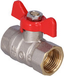 Nickel plated ball valve with a gland and aluminum butterfly (MAl) (N-N version) ONYX 1/2"