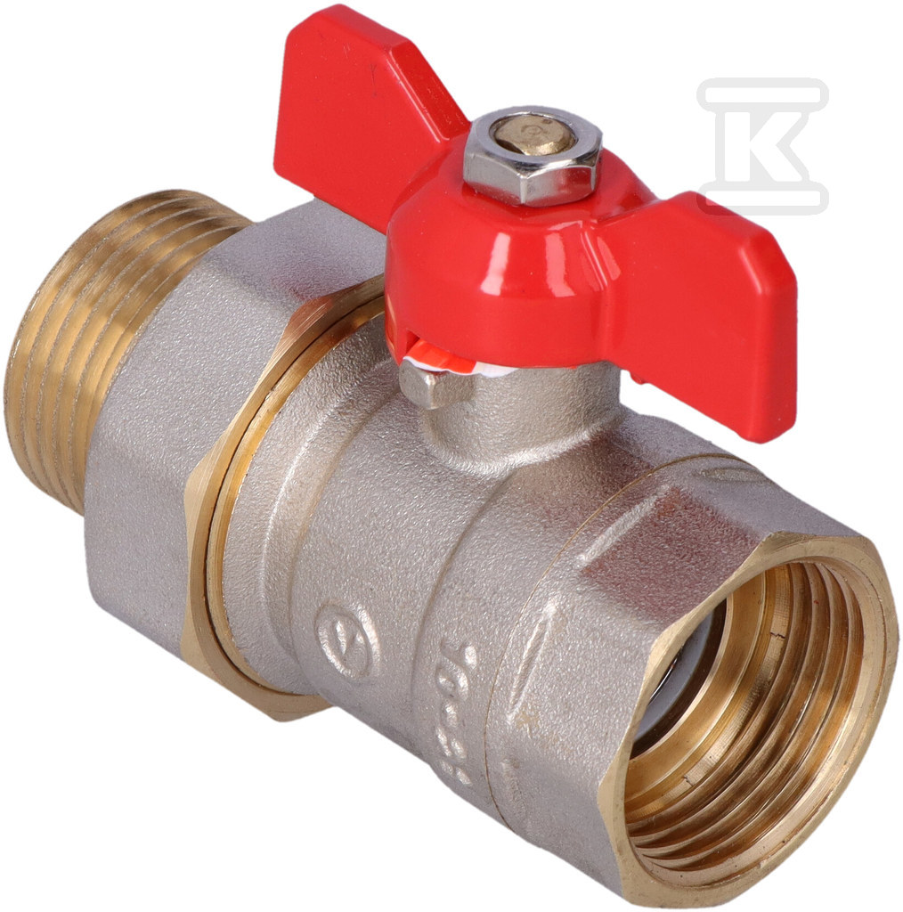 Кран кульовий нікельований ORO з - 1474680