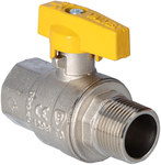 Nickel plated gas ball valve with aluminum butterfly (MAI) (N-W version) ORION 3/4"