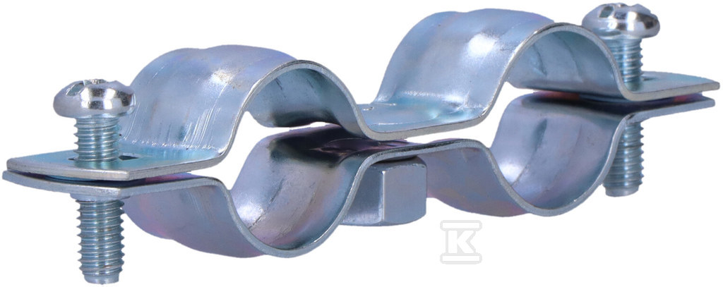 Подвійний металевий хомут - повний 1/2" - B-691385