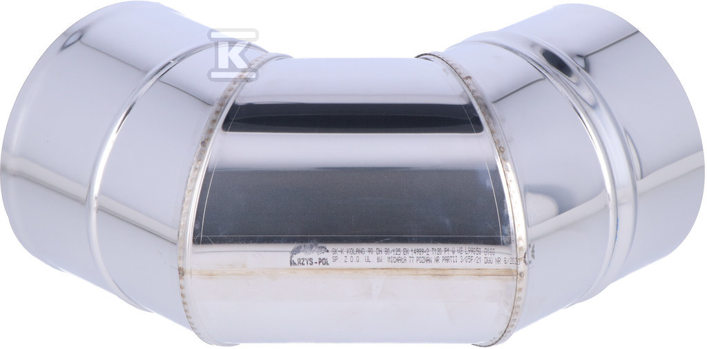 Коліно димохідне DN 80/125, 90 ст з - SKKBK9080125