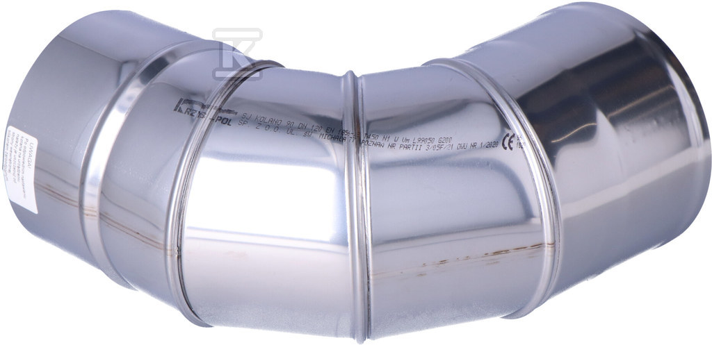 Коліно димоходу регульоване, DN 120, 90 - SJBK90120