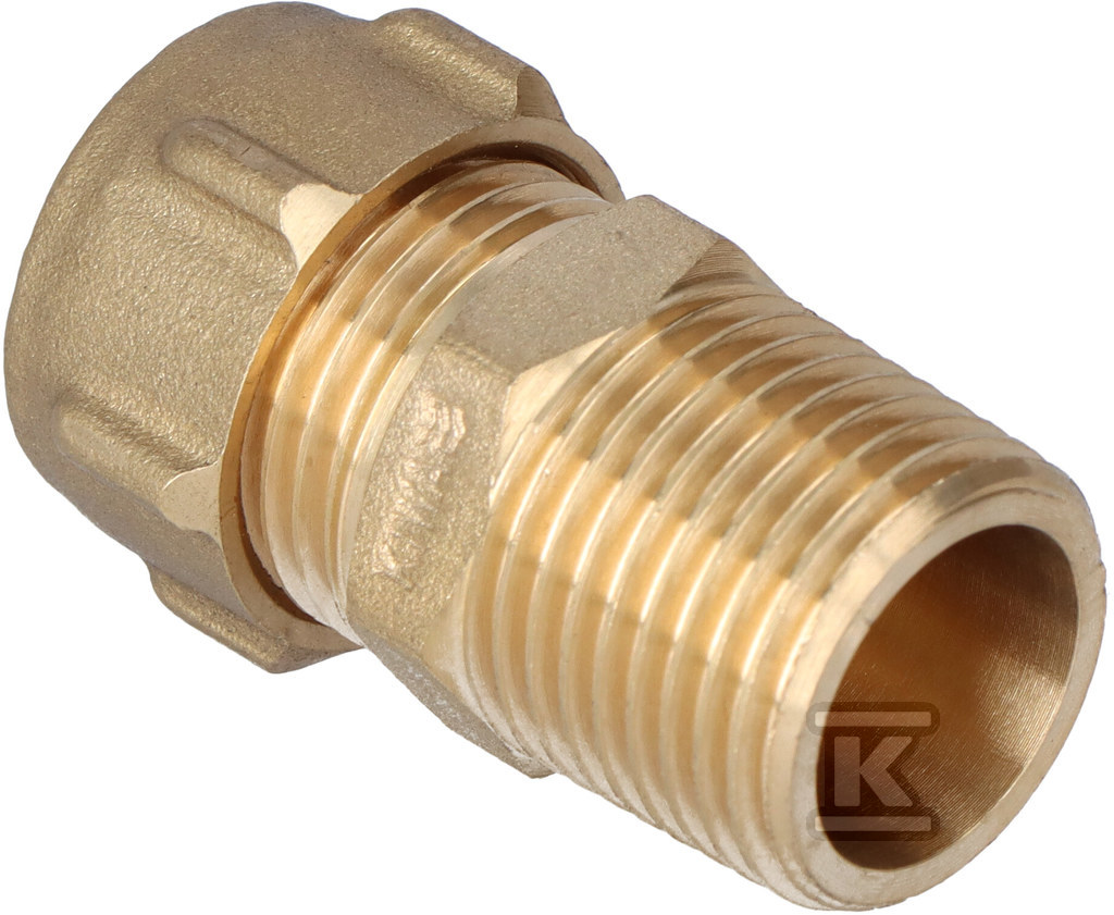 Straight connector, STANDARD 15 x 1/2 - E031020302TA