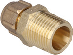 Straight connector, DZR 10x1/2 CONEx