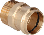 Niplu adaptor, filet interior, 18 x 1/2 bronz B Press Gas