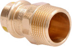 Niplu adaptor, filet interior, 18 x 3/4 bronz B Press Gas