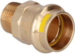 Niplu adaptor, filet interior, 22 x 1/2 bronz B Press Gas