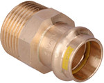 Niplu adaptor, filet interior, 22 x 1 bronz B Press Gas