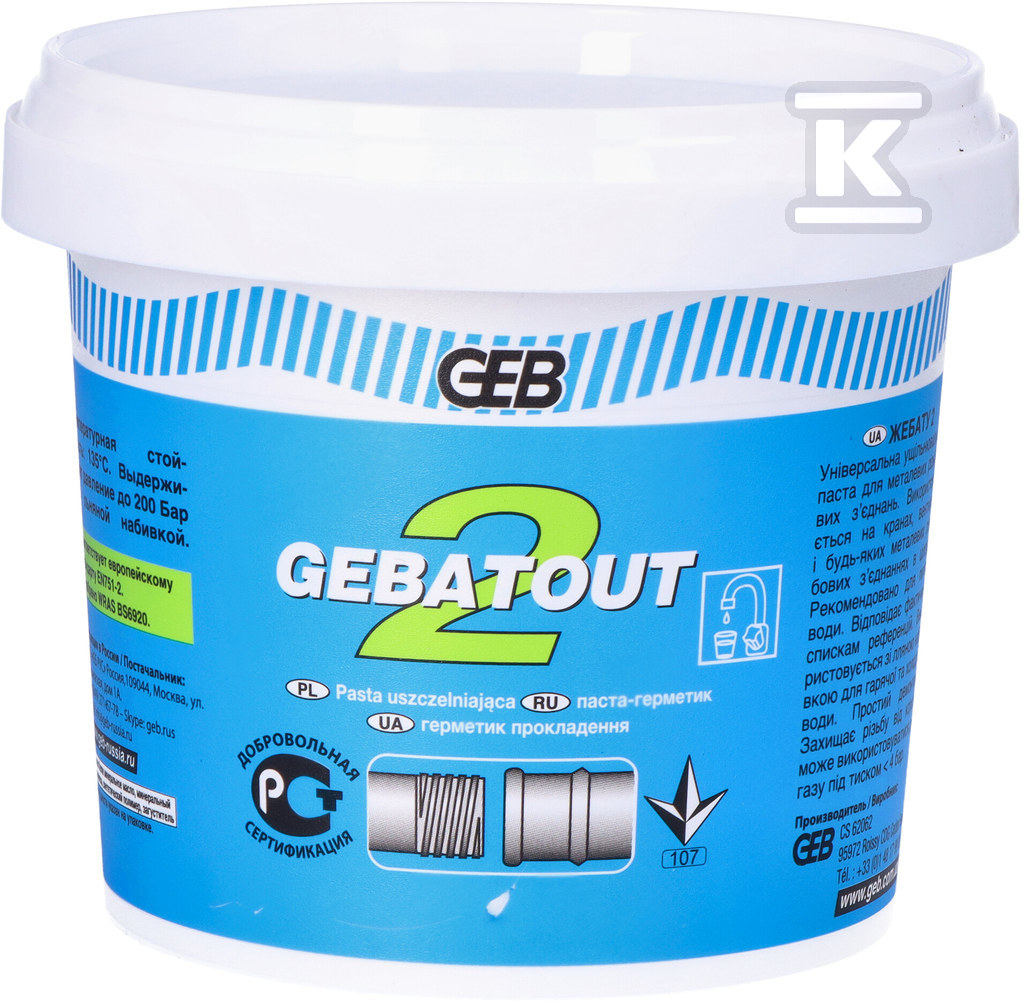 GEBATOUT 2 – Dichtpaste für Wasser- und - 103100