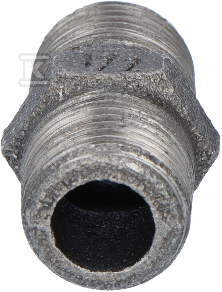 Ніпель рівнорізьбовий 1/2" чорний N8, - 280-4S