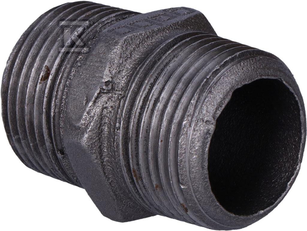 Ніпель паралельний 5/4" чорний N8, NR - 280-7S