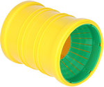 Universal external drainage coupler connecting drainage pipes from 72 to 100mm with the bare end of the drainage pipe by 110mm