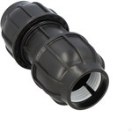 Racord de compresie PP 75x75 PN10, pentru tevi PE, negru