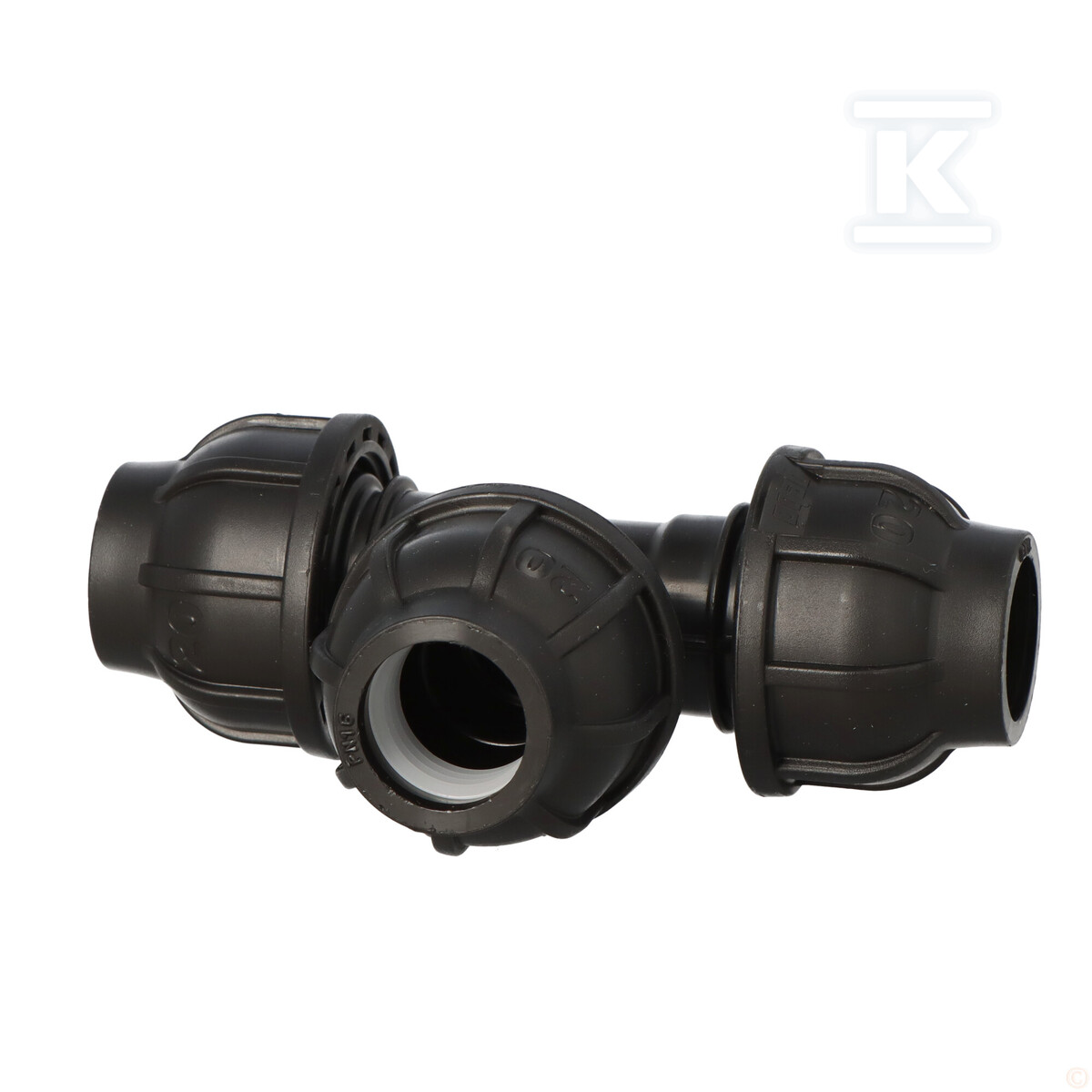 Трійник затискний Gebo Plast 20х20х20 - 131020