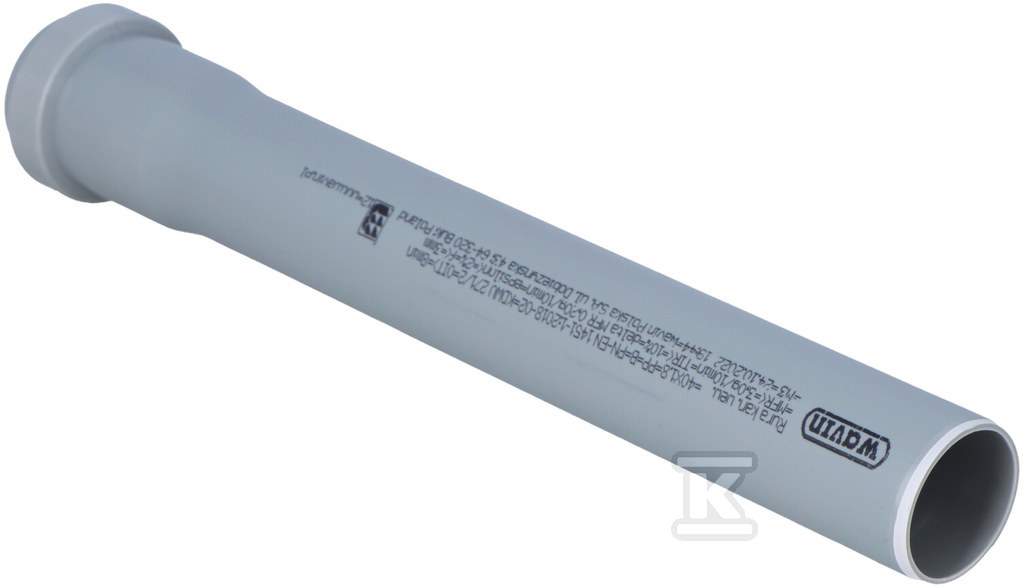 Труба HT/PP 40x1,8x250 сантехнічна сіра - 3044557