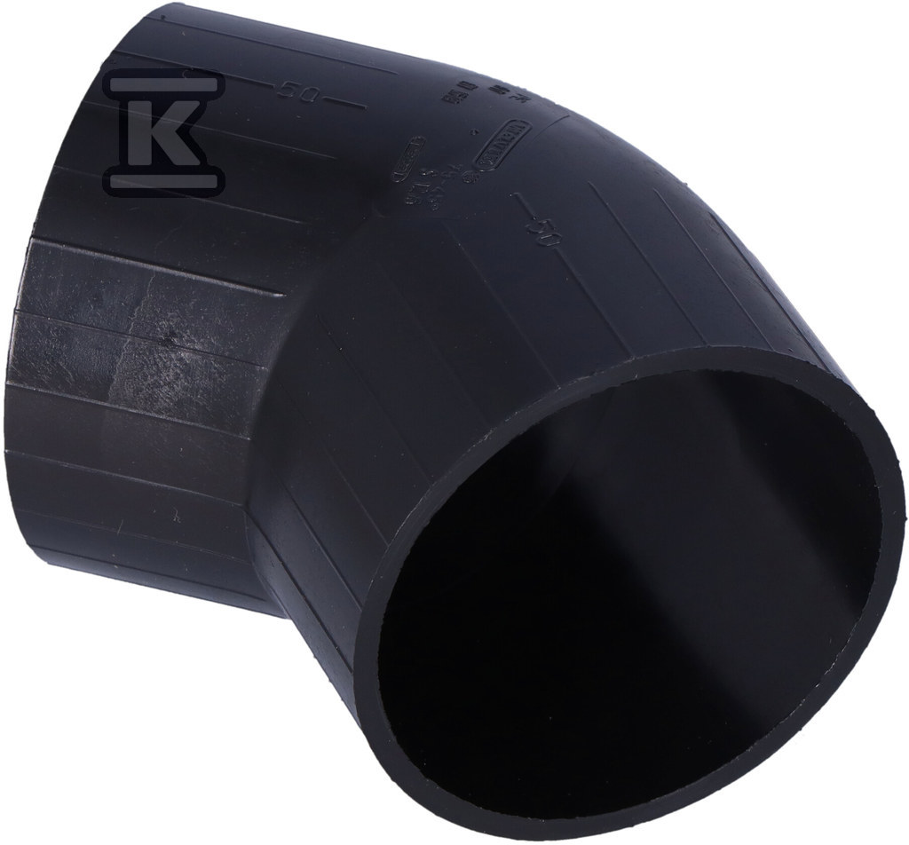 Коліно 75x75/45 чорний Quickstream - 3003572
