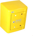 Yellow gas meter housing G023/P open surface