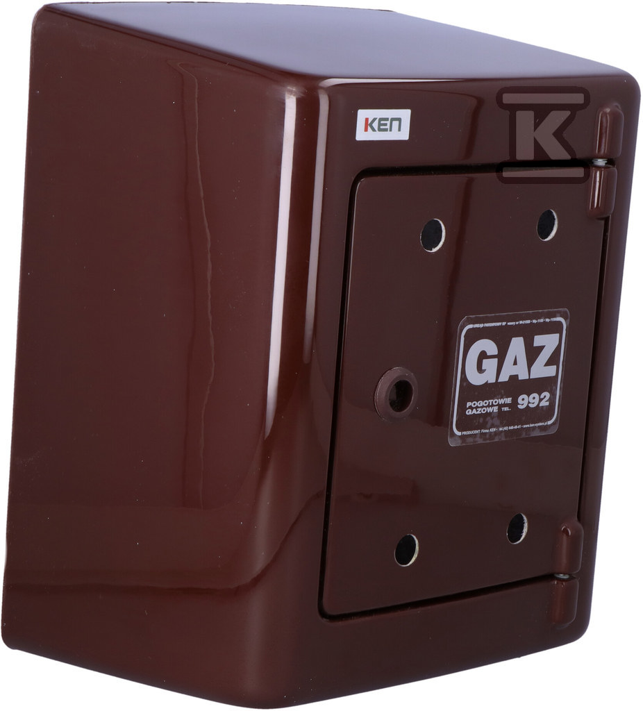 Brown gas meter housing G023/P open - G-023-2