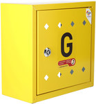 Gas valve box, 300x300x150, metal, wall mounted - yellow