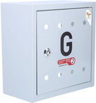 Gas valve box, 300x300x150, metal, wall-mounted - gray