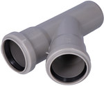 Internal sewage tee PP-HT 50x50/45 sanitary gray