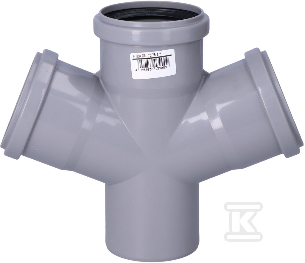 Хрестовина одноплоска PP-HT 75x75x75/67 - 2227242180