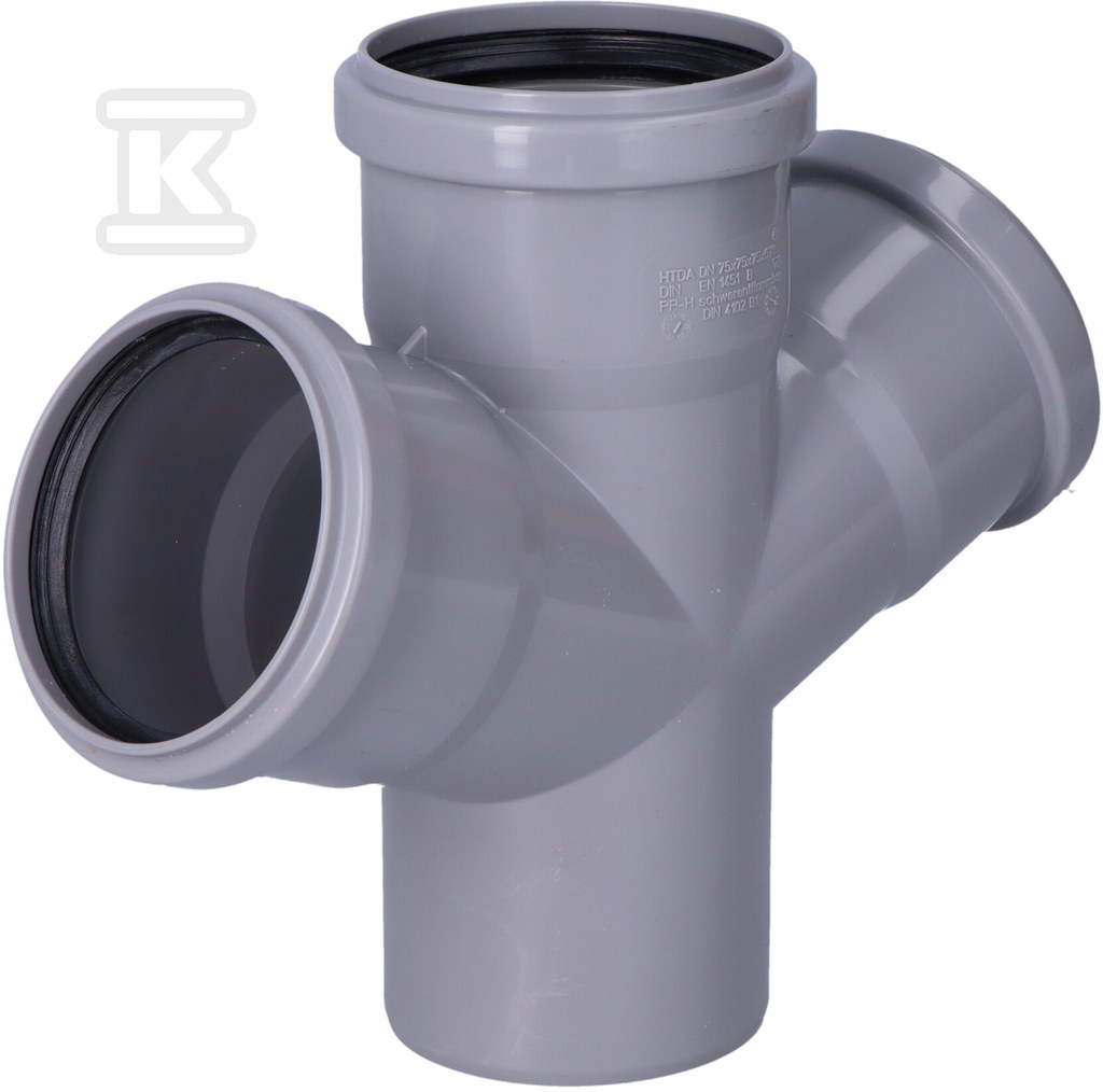Хрестовина одноплоска PP-HT 75x75x75/67 - 2227242180