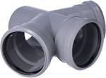 Single-plane cross piece PP-HT 110x110x110/67 sanitary gray, for internal sewage