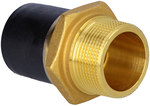 Adaptor PE-alama cu filet exterior exterior, DN50X1 1/2" PE100, SDR11, PN10 gaz/PN16, pentru asamblare cu apa sau electro-reductie