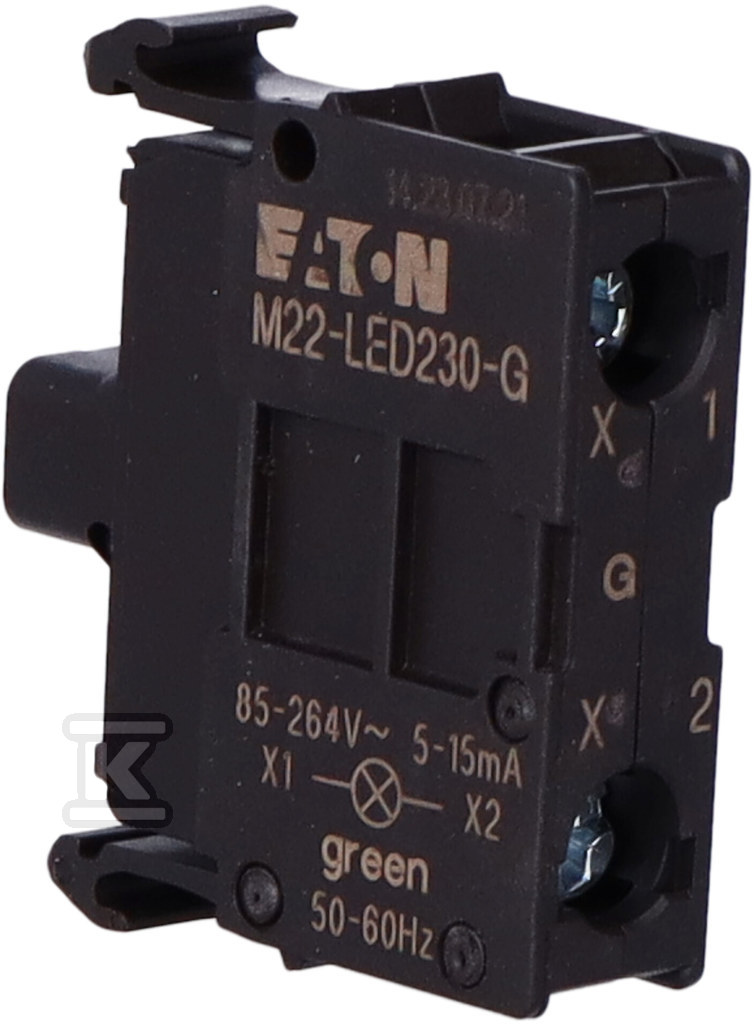 Патрон M22-LED230-G зелений світлодіод - 216565