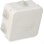 Puszka natynkowa z tworzywa, HP 90-L 90x90x45 IP55, szara, pusta (bez zacisków) dla 4 mm2, 7 dławic