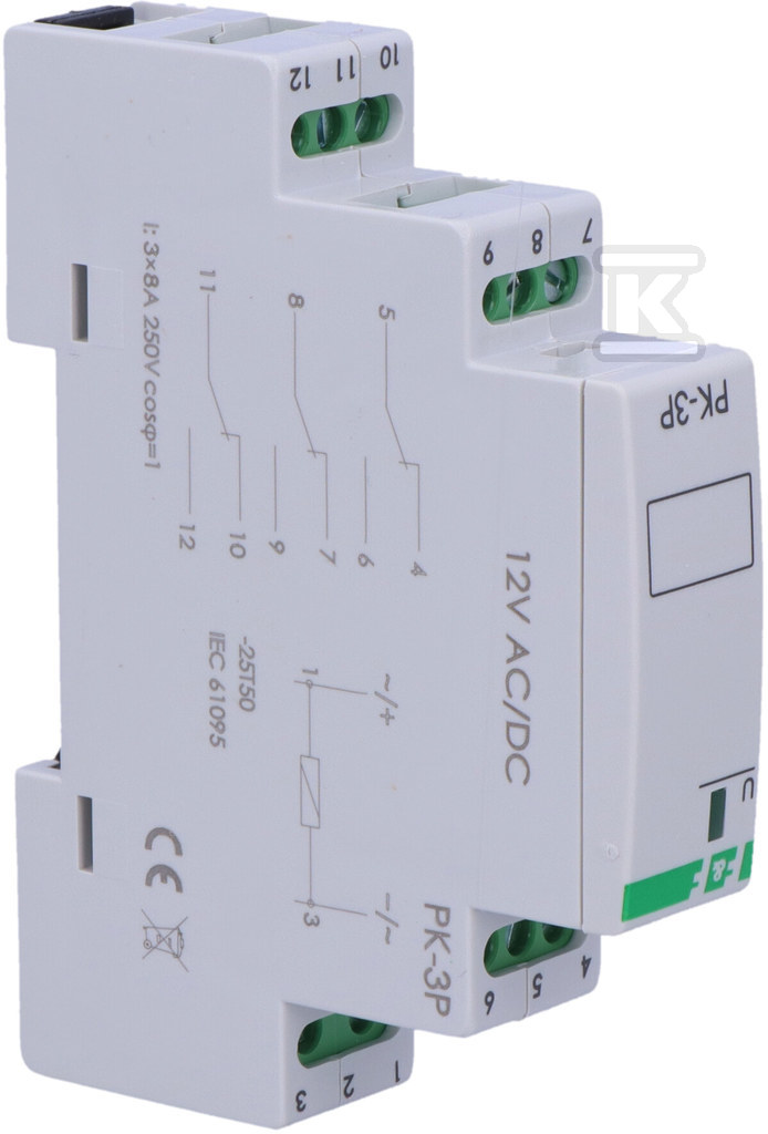 Реле електромагнітне ПК-3П 12В AC/DC, - PK-3P-12V