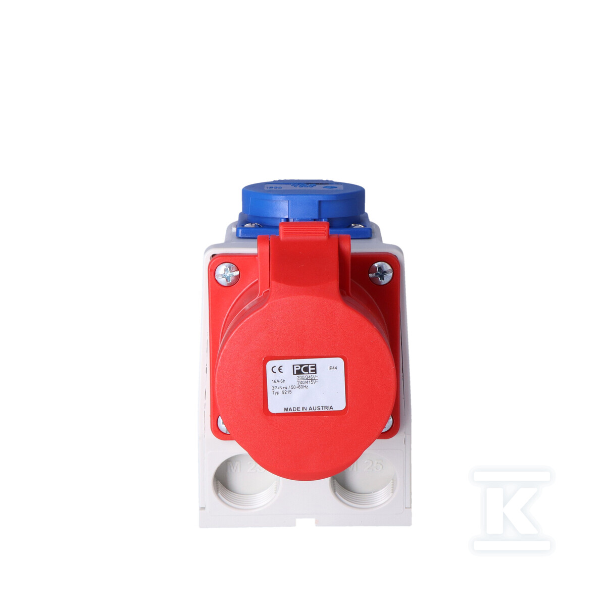Розетка комбінована CEE 16A 400V 3P+Z+N - 9215-6F.