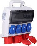 Portable plastic switchgear, "Dzierżoniów" type, input 32/5 - output 32/5 16/5xB16A 3P 4xGS442B16