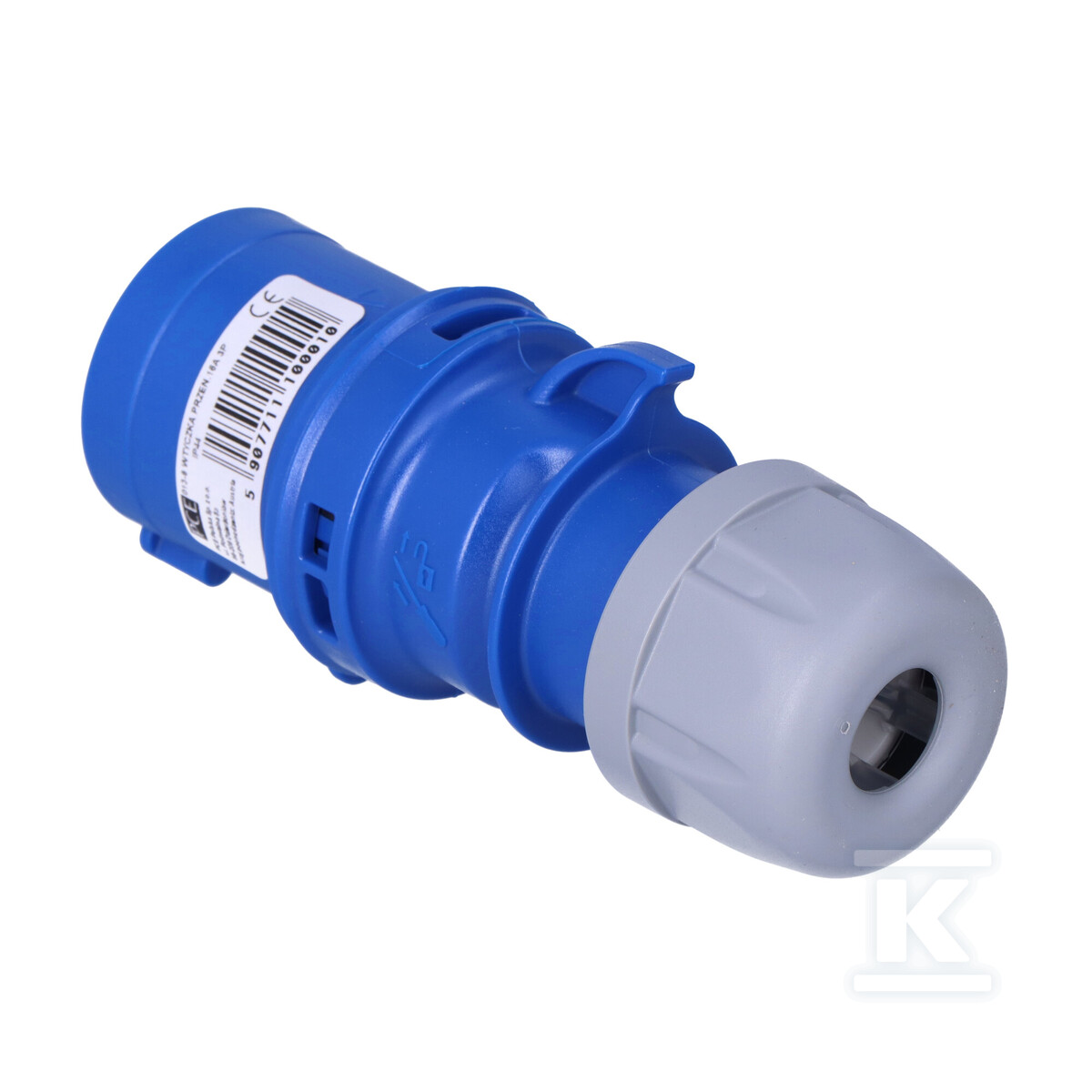 Вилка Shark 16A 230V 2P+Z IP44 - 013-6